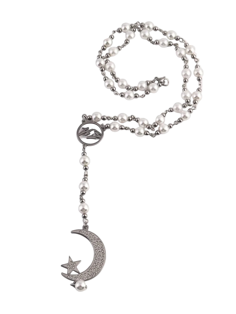 Arabic Rhinestone & Pearl Tasbih