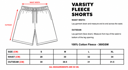 VARSITY 3/4 SHORTS