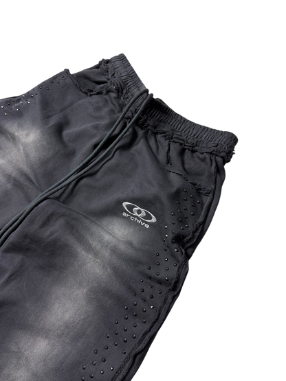 ARCHIVE ONYX RHINESTONE SWEATPANTS
