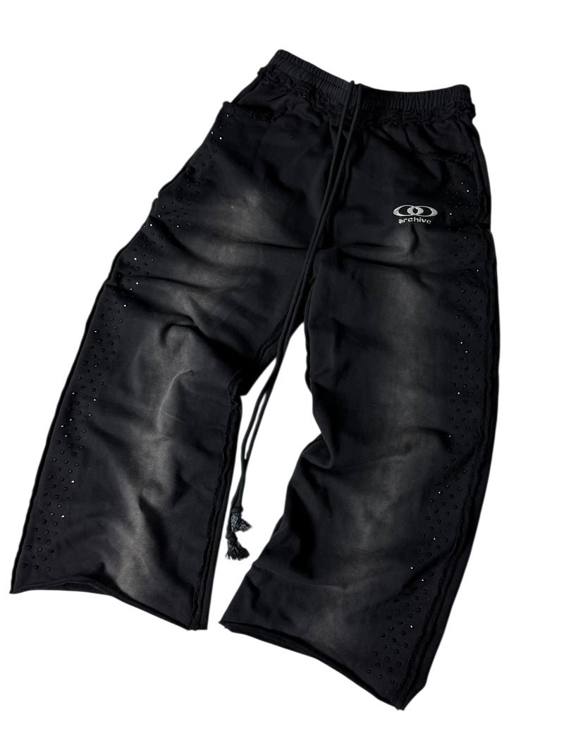 ARCHIVE ONYX RHINESTONE SWEATPANTS