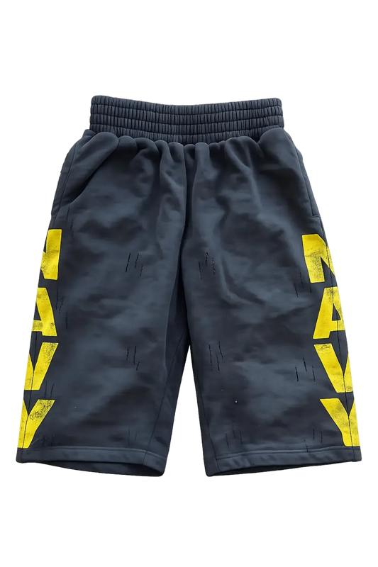 NAVY 3/4 SHORTS