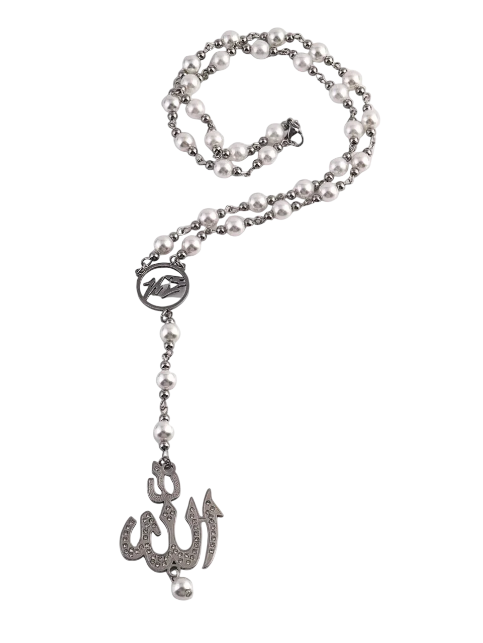 Arabic Rhinestone & Pearl Tasbih